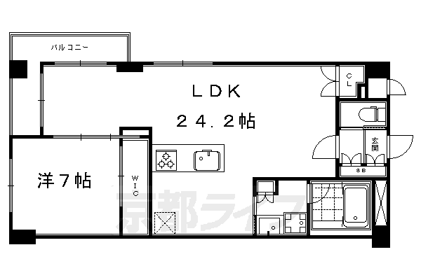 1LDK：洋7×LDK24.2（70 ㎡）